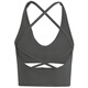 Fitness girl sexy beautiful back yoga shoulder strap chest pad shockproof sports bra outer wear suspender Pilates top dark gray_vest S
