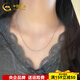 CHINA GOLD PT950 platinum necklace for girls platinum plain chain water wave chain clavicle chain boutique necklace for girlfriend about 3.61g