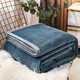 Pupan winter milk velvet bed sheet thickened baby velvet flannel coral velvet dormitory single and double blankets to keep warm, fog blue 90x100cm office knee, double-sided velvet 3 seconds quick heating