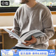 Madden workwear chenille round neck sweater warm and skin-friendly bottoming sweater men's autumn casual lazy top stone gray men's sweater winter/high-end/sweatshirt M (120-140Jin Jin equals 0.5 kg)