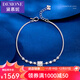 Damuni PT950 platinum bracelet classic versatile small waist transfer beads genuine pure platinum platinum bracelet Mid-Autumn Festival gift 3.74g/length 16-18.5cm adjustable