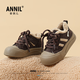Annil children's cotton shoes spring velvet children's shoes girls 2026 new baby shoes girls sneakers two cotton Birkenstock shoes dark brown velvet thickened 28 recommended foot length 16.5-17.1cm