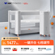 ABCMOKOO Hutt crib removable multi-functional bed one-click folding and installation-free splicing large bed portable bb baby bed Morandi gray single bed with original mattress