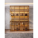 Yusenyi wall-mounted custom glass wine cabinet wine cabinet brushed gold display cabinet brushed gold + tea glass 1600x2000 including wine glass holder