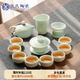 SUSHI CERAMICS Jade Jade Kung Fu Tea Set Suet Jade Ceramic Three-Cai Covered Bowl Celadon Teapot Set Holiday Gift Box