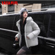 Yaya (YAYA) Snow Mountain Series Black Down Jacket Women's 90 National Standard White Duck Down New Thick Long Fashion Winter Fashion Jacket Light Aqua Green S (Suitable for 90-115 Jin Jin equals 0.5 kg b