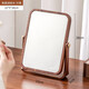 Solid wood mirror vanity mirror desktop portable desktop vanity mirror bedroom vanity mirror gift female sense walnut vanity mirror-square