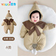 Youqi baby clothes for men and women, autumn and winter cotton clothes, warm jumpsuits for infants and young children, late autumn super cute cotton clothes for outings