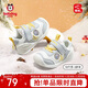 Babu Dou Baby Shoes Winter Style Plus Velvet Warm Cotton Shoes Soft Sole Functional Toddler Shoes Two Cotton Shoes Galaxy Gray 18