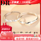 DRpt950 pair of rings, niche design couple rings, a pair of Chinese Valentine's Day gifts for girlfriend and boyfriend for engagement and proposal, Sansheng Sanshi, a pair of rings