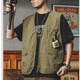 Others THE OTHER Summer Workwear Vest Men's Big Pocket Photography Outdoor Fishing Clothing Vest Pure Cotton Outdoor Waistcoat Jacket Outer Green High Quality Green High Quality S