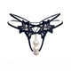 Universal large-size pearl underwear, enlarged one lace thong t-le vagina large particle necklace with pearls black 5 beads M recommended weight 80-120 Jin Jin equals 0.5 kg