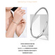 Wanfulong commuting matching丨PT950 platinum simple and fashionable smooth plain ring platinum bracelet 2025 new style gift for girlfriend 9.07g, fashionable smooth plain platinum bracelet 58cm