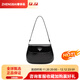 PRADA Enamel Triangle Logo Leather Handle Magnet Leather Armpit Bag Hand Shoulder Bag Women's Black Basic Pack (Bag + Dust Bag)