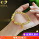 Gnomanman Brazilian Blonde Crystal Bracelet Jade Gourd Raw Stone Yellow Crystal Bracelet Women's Jewelry Beads 6mm