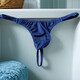 Men's thong single-strap men's sexy lace thong men's one-thread men's super sexy underwear navy blue S