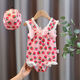 Wujiang Miaopin Children's Swimsuit Girls' One-piece 2025 New Baby Sun Protection Training Racing Girls Swimsuit Strawberry Suit-3319 No Hat 80 80cm
