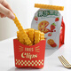 Hualeji French fries sealing clip cartoon magnetic refrigerator sticker snack bag tea moisture-proof fresh food seasoning sealing clip French fries sealing clip 1 box 12 pieces with magnetic box
