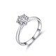 I Do platinum PT950 diamond ring for women classic six prongs 1 carat cultivated diamond ring proposal wedding ring gift for wife classic six prongs 50 points diamond opening adjustable