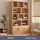 Zhong Zhang Gui solid wood ecological board wine cabinet wall-mounted living room storage display cabinet commercial wine rack 2024 new home new Chinese style door-to-door delivery thickened 15mm plate 100cm-log