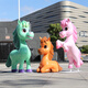 Shangyi 2026 Fiberglass Cartoon Horse Sculpture Commercial Space Festival Display Shopping Mall Plaza Cartoon Theme Decoration Ornaments Customized