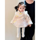 Huinubi baby girl's one-year-old New Year's greetings winter thickened dress baby winter clothing sweet new Chinese style thickened festive dress snow gauze gold buckle 73 cm (recommended 15-18 Jin Jin equals 0.5 kg)