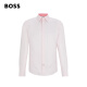 BOSS [Father's Day Gift] [Cool Commuter] Men's Casual Style Linen Blended Twill Shirt 688-Light Pink L (40)