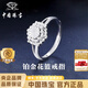 Chinese jewelry pt950 platinum basket ring for women platinum adjustable ring birthday anniversary gift for girlfriend and wife platinum blue flower ring + brand gift box gold weight 3.3g