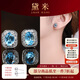 Demi Lan Xi Topaz Earrings Colorful Jewelry Women's Earrings Light Luxurious Temperament S925 Silver Earrings as a Gift for Your Girlfriend