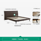Quanyou Home Furnishing Bed Log Style 1.5 Meter Modern Simple Master Bedroom Double King Bed High Legbed Bed Minimalist Home