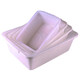 Panier de lavage en plastique en plastique rectangulaire de fleur de cristal de glace Panier de rangement des fruits panier de maternelle de la maternelle panier de drain épaissie blanc 683 (43 * 32,5 * 16,5 cm)
