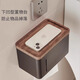 Shantou Lincun Paper Box Walnut Bathroom Shelf Toilet Paper Box Waterproof Wall-mounted No-Punch Tissue Holder with Cover No Punch/Punch-Walnut Black Tissue Box (Vertical Grain)