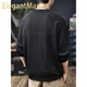 ElegantMan American classic textured striped sweatshirt for men 2025 autumn new loose Henry collar long-sleeved bottoming shirt black M _Suitable_-125Jin Jin is equal to 0.5 kg