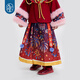 New year's clothing Dong Xuan's same style children's clothing horse-faced skirt winter clothing new girls Chinese style thickened happy prosperous horse-faced skirt new year's clothing red 140