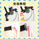 Scooter ribbons on both sides, children's bicycle streamers decoration, balance scooter accessories, girls' stroller handles, bicycle ribbons - yellow color