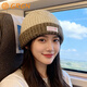 GRGN woolen hat women's winter warm knitted hat large head circumference thickened Baotou hat cold protection ear hat confinement hat