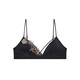 AIMER HOME French lace wire-free underwear for boyfriend and husband, black suit 70A 32B