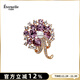 Eternelle French eternal original flower cluster brooch women's high-end elegant accessories autumn and winter collar brooch elegant pink
