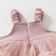 Fanhunting girl's dress winter style children's princess plus velvet suspender skirt baby girl's one-year-old dress winter pink/excluding accessories bag 110 cm