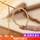Gnomanman Brazilian Citrine Bracelet Women's Peace Talisman Yellow Crystal Bracelet Gift Beads 8mm