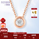 Shipulin 18K gold diamond pendant revealing diamond necklace women's bubble bead pendant 18K gold diamond 18K rose gold