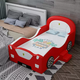 Yusenyi children's spliced crib boy's baby lathe widened solid wood soft package single with guardrail car spliced bedside bed 4 sides with ladder 80*180+ environmentally friendly mattress others