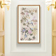 American country style flower and bird decorative painting entrance hall vertical mural simple and beautiful French neoclassical restaurant side cabinet hanging painting champagne gold solid wood frame 1 picture price 50*80