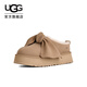 UGG new winter women's comfortable and fashionable thick-soled solid color bow casual slip-on slip-ons 1176290 SAN | Sand 38