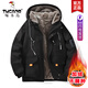 Woodpecker Plush Padded Jacket Men's Winter 2025 New Men's Padded Jacket Thickened Warmth Versatile Down Jacket D09 Gray Plush Padded Jacket Fashion & Warmth XL Recommended 120-140Jin Jin equals 0.5kg