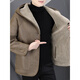 Playboy (PLAYBOY) Hooded Fur Grained Sheep Velvet Coated Fur One-piece Jacket Men's Thickened Reversible Shearling Leather Jacket Black (Reversible) 3XL Approximately 150-170Jin Jin is equal to 0.5 kg