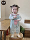 Baby autumn overalls suit, spring and autumn style, baby girl two-piece set, newborn cute and stylish separate clothes, light gray 73cm