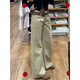 Cotton plus velvet thickened Maillard high-waisted micro-flare jeans for women in autumn and winter new straight slim flared casual pants S386 brown plus velvet high quality L 110-120Jin Jin is equal to 0.5 kg