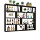 Zhong Zhanggui wall-mounted wine rack simple wine cabinet multi-layer restaurant wall wine rack hotel creative hanging wall cabinet storage rack bookshelf black two layers long 120x70x deep 20cm