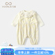Fanlie Girls Overalls Suit Autumn 2025 New Fashionable Cute Baby Clothes Baby Two-piece Set Spring and Autumn Creamy Yellow 73 cm